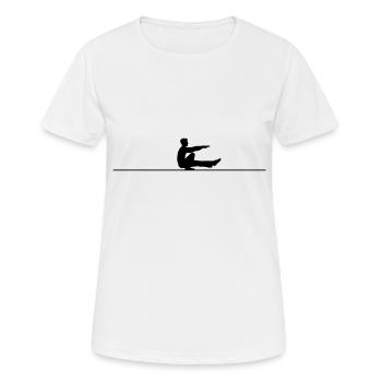 Pistol Squat - Frauen T-Shirt atmungsaktiv - Weiß - Vorne - AI Model Female 172 dark (172cm)