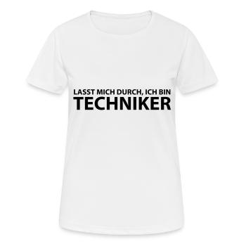 techniker - Frauen T-Shirt atmungsaktiv - Weiß - Vorne - AI Model Female 172 dark (172cm)