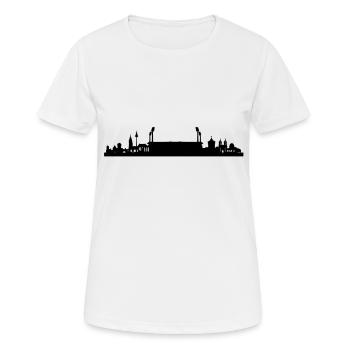 Nürnberg Skyline Stadion - Frauen T-Shirt atmungsaktiv - Weiß - Vorne - AI Model Female 172 dark (172cm)