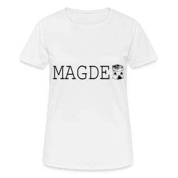 Magdeburg - Frauen T-Shirt atmungsaktiv - Weiß - Vorne - AI Model Female 172 dark (172cm)