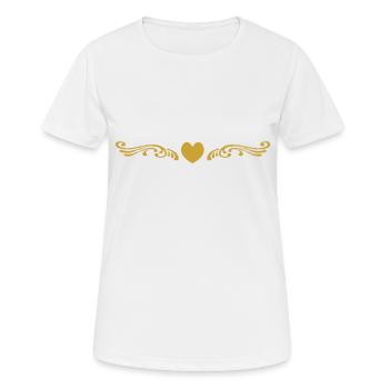 Ornement Coeur - T-shirt respirant Femme - blanc - Devant - AI Model Female 172 dark (172cm)