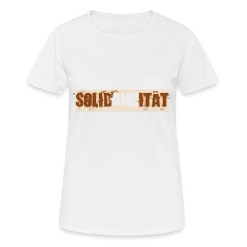 SolidAHRität Helfer - Frauen T-Shirt atmungsaktiv - Weiß - Vorne - AI Model Female 172 dark (172cm)