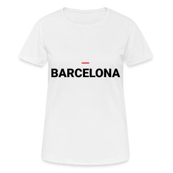 BARCELONA - Frauen T-Shirt atmungsaktiv - Weiß - Vorne - AI Model Female 172 dark (172cm)
