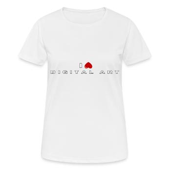 I hate Digital art - Women's Breathable T-Shirt - white - Front - AI Model Female 172 dark (172cm)