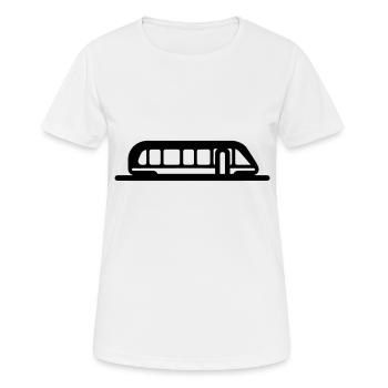 train - Women's Breathable T-Shirt - white - Front - AI Model Female 172 dark (172cm)
