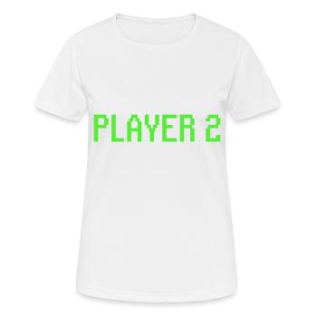 Player 2 Gamer - Women's Breathable T-Shirt - white - Front - AI Model Female 172 dark (172cm)