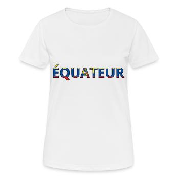 Drapeau Équateur - T-shirt respirant Femme - blanc - Devant - AI Model Female 172 dark (172cm)