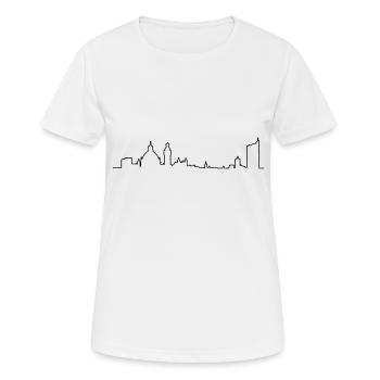 Leipzig - Frauen T-Shirt atmungsaktiv - Weiß - Vorne - AI Model Female 172 dark (172cm)