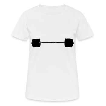 Beladene Langhantel 275kg - Frauen T-Shirt atmungsaktiv - Weiß - Vorne - AI Model Female 172 dark (172cm)