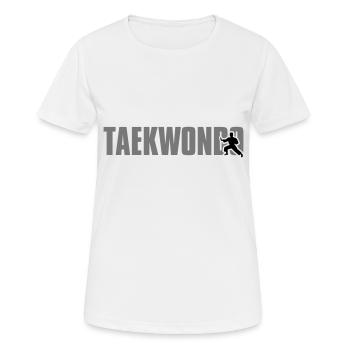 Taekwondo - Frauen T-Shirt atmungsaktiv - Weiß - Vorne - AI Model Female 172 dark (172cm)
