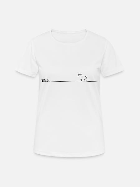 Moin aufm Deich - Frauen T-Shirt atmungsaktiv - Weiß