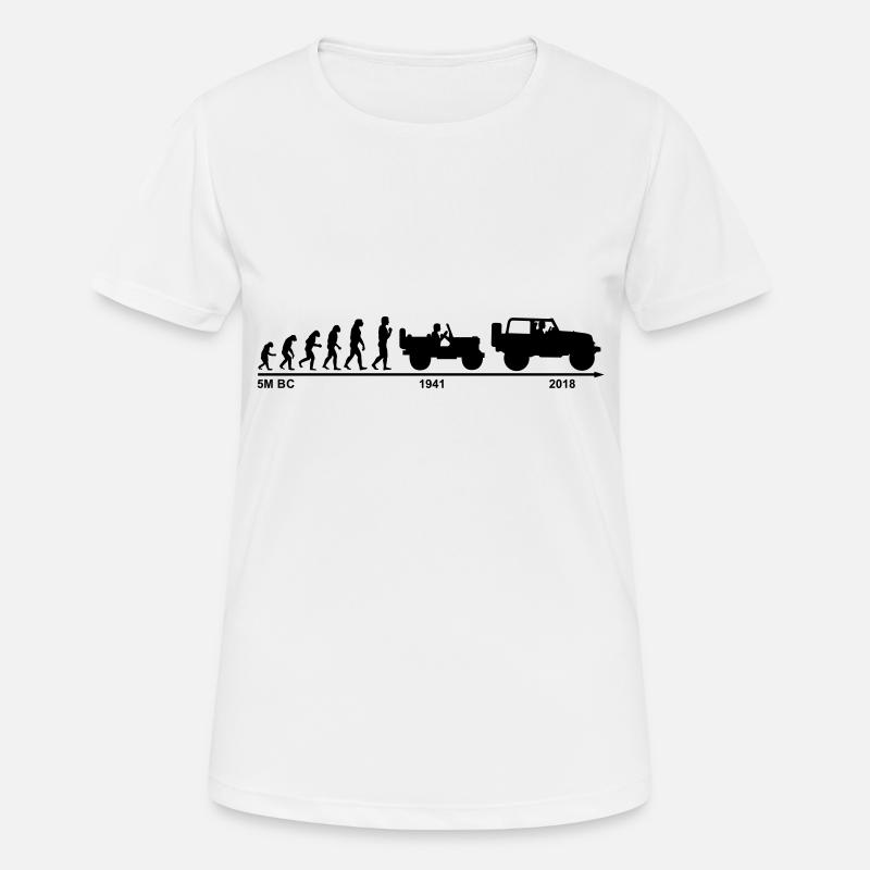 jeep evolution - Frauen T-Shirt atmungsaktiv - Weiß