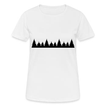 trees - Women's Breathable T-Shirt - white - Front - AI Model Female 172 dark (172cm)