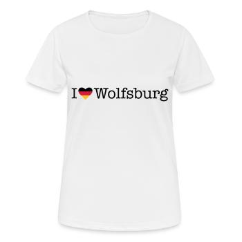 I love Wolfsburg - Women's Breathable T-Shirt - white - Front - AI Model Female 172 dark (172cm)