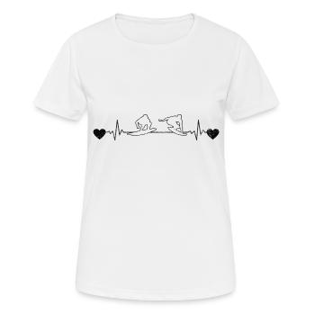Surfer surf surf surf surf moniteur de surf - T-shirt respirant Femme - blanc - Devant - AI Model Female 172 dark (172cm)