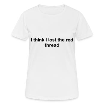 Roter Faden - Frauen T-Shirt atmungsaktiv - Weiß - Vorne - AI Model Female 172 dark (172cm)