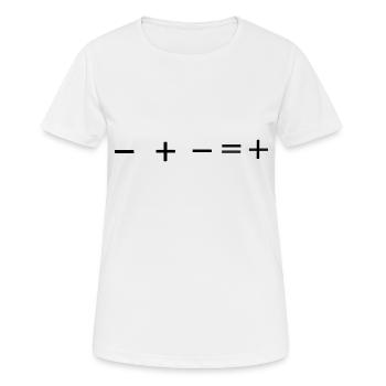 Positive - T-shirt respirant Femme - blanc - Devant - AI Model Female 172 dark (172cm)