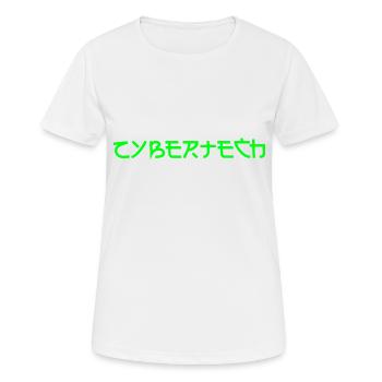 cybertech ohne kontur - Frauen T-Shirt atmungsaktiv - Weiß - Vorne - AI Model Female 172 dark (172cm)