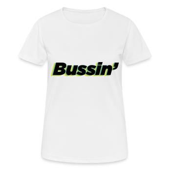Boussin Trendy Words, Slang, Sayings Typography - Women's Breathable T-Shirt - white - Front - AI Model Female 172 dark (172cm)