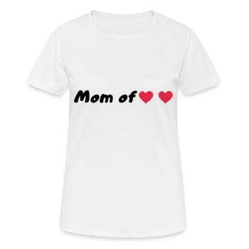 Mother of two children - Women's Breathable T-Shirt - white - Front - AI Model Female 172 dark (172cm)