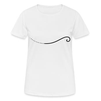 Schnörkel Linie - Frauen T-Shirt atmungsaktiv - Weiß - Vorne - AI Model Female 172 dark (172cm)