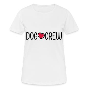 Dog Crew - Frauen T-Shirt atmungsaktiv - Weiß - Vorne - AI Model Female 172 dark (172cm)