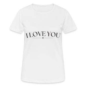 Je t’aime - T-shirt respirant Femme - blanc - Devant - AI Model Female 172 dark (172cm)
