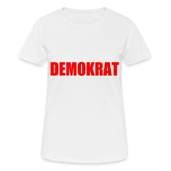 Démocrate - T-shirt respirant Femme - blanc - Devant - AI Model Female 172 dark (172cm)