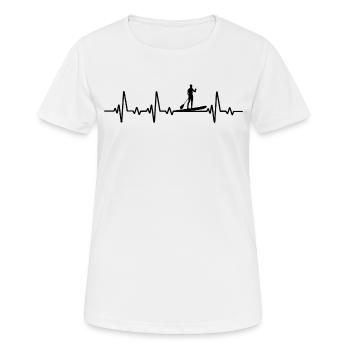 paddleboard Stand Up Paddle paddle supboard - T-shirt respirant Femme - blanc - Devant - AI Model Female 172 dark (172cm)