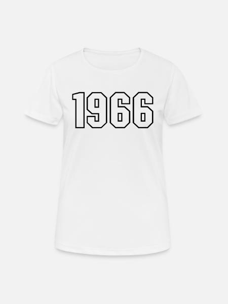 T-shirt born in 1966 - Frauen T-Shirt atmungsaktiv - Weiß