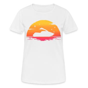 Sonnenaufgang Jetski Jetski Wassersport - Frauen T-Shirt atmungsaktiv - Weiß - Vorne - AI Model Female 172 dark (172cm)