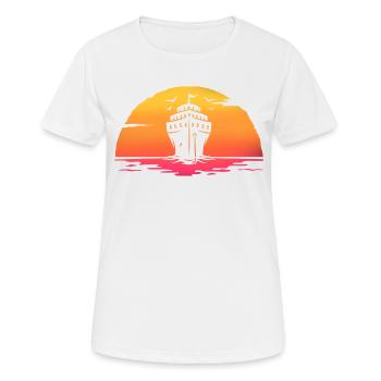 Sunrise Kreuzfahrtschiff - Frauen T-Shirt atmungsaktiv - Weiß - Vorne - AI Model Female 172 dark (172cm)