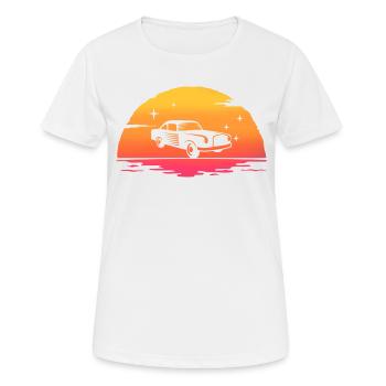 sunrise voiture classique retro voiture ancienne - T-shirt respirant Femme - blanc - Devant - AI Model Female 172 dark (172cm)