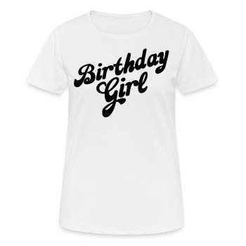 Jour d’anniversaire - T-shirt respirant Femme - blanc - Devant - AI Model Female 172 dark (172cm)