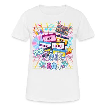 MÉLOMANES DES ANNÉES 1980 - T-shirt respirant Femme - blanc - Devant - AI Model Female 172 dark (172cm)