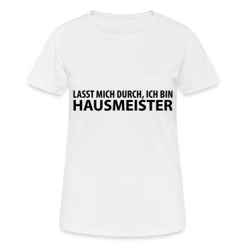 hausmeister - Frauen T-Shirt atmungsaktiv - Weiß - Vorne - AI Model Female 172 dark (172cm)