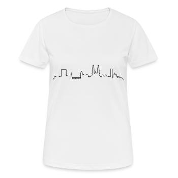 Skyline Basel - Frauen T-Shirt atmungsaktiv - Weiß - Vorne - AI Model Female 172 dark (172cm)