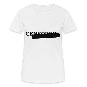 censuré - T-shirt respirant Femme - blanc - Devant - AI Model Female 172 dark (172cm)