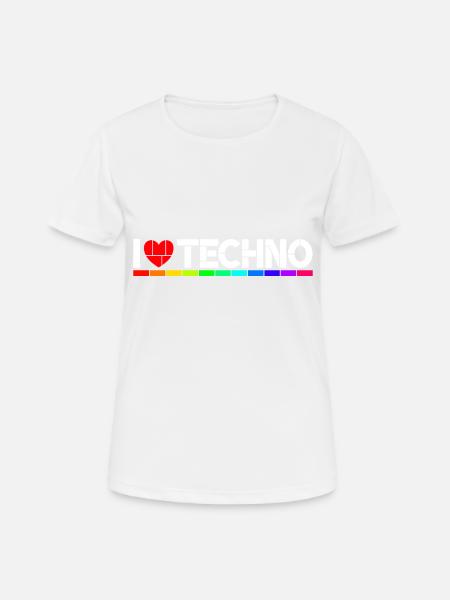 I love Techno - Women's Breathable T-Shirt - white