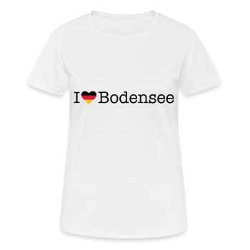 J’adore le lac de Constance - T-shirt respirant Femme - blanc - Devant - AI Model Female 172 dark (172cm)