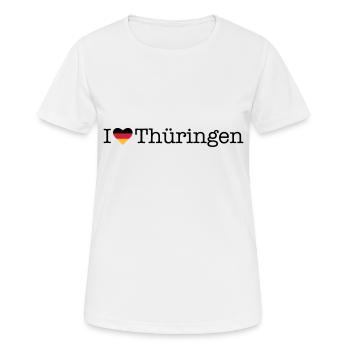J’adore la Thuringe - T-shirt respirant Femme - blanc - Devant - AI Model Female 172 dark (172cm)
