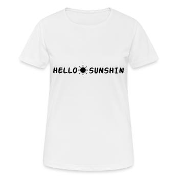 Hallo Sonnenschein - Frauen T-Shirt atmungsaktiv - Weiß - Vorne - AI Model Female 172 dark (172cm)
