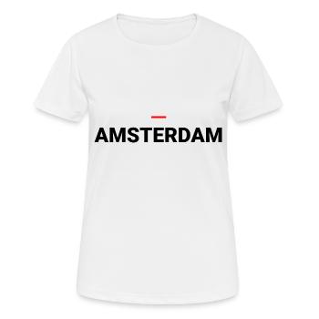 AMSTERDAM - T-shirt respirant Femme - blanc - Devant - AI Model Female 172 dark (172cm)