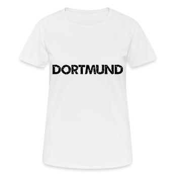 Dortmund Slogan - Ruhrpott - Deutschland - Frauen T-Shirt atmungsaktiv - Weiß - Vorne - AI Model Female 172 dark (172cm)