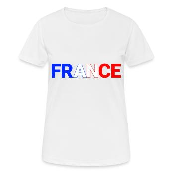 FRANCE - T-shirt respirant Femme - blanc - Devant - AI Model Female 172 dark (172cm)