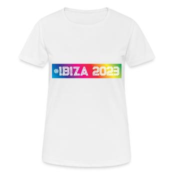 Ibiza 2023 Colorful - Women's Breathable T-Shirt - white - Front - AI Model Female 172 dark (172cm)