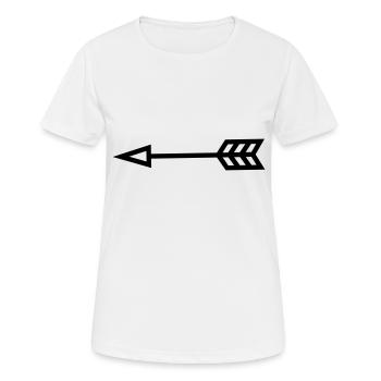 pfeil - Frauen T-Shirt atmungsaktiv - Weiß - Vorne - AI Model Female 172 dark (172cm)