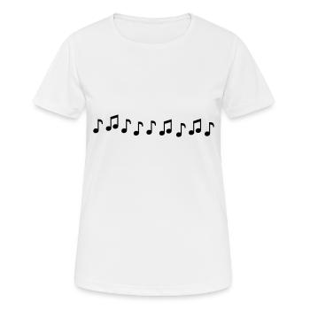Notes de Musique - T-shirt respirant Femme - blanc - Devant - AI Model Female 172 dark (172cm)