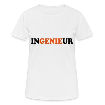 Ingenieur - Frauen T-Shirt atmungsaktiv - Weiß - Vorne - AI Model Female 172 dark (172cm)
