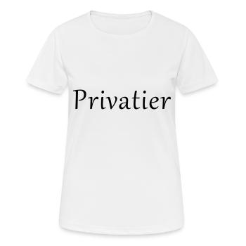 Privatier - Frauen T-Shirt atmungsaktiv - Weiß - Vorne - AI Model Female 172 dark (172cm)